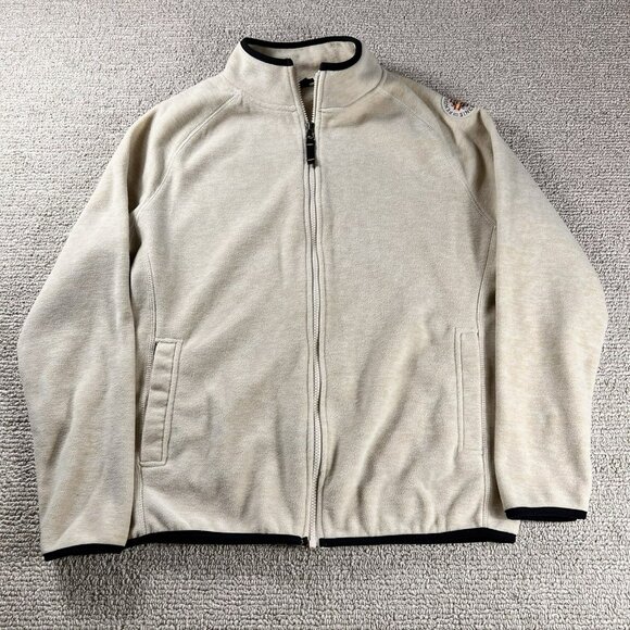 Pendleton Aztec Patch Fleece Jacket Ivory Women’s Size Medium - Picture 1 of 8